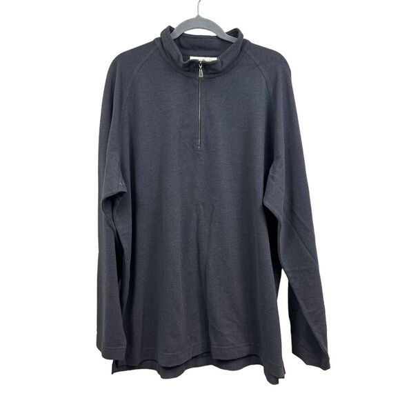 Joseph Abboud Quater Zip Sweater Mock Collar Sleeve Pocket Gray Men‎ Sz XL - Picture 1 of 6